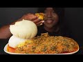 asmr fufu u0026 egusi soup mukbang turkey wings nigerian food talking soft eating sounds vikky asmr