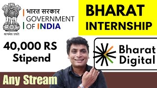 Bharat Internship 45,000 Stipend | Govt Internship For Students \u0026 Freshers | Build For Bharat