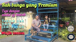 Tutorial Cara buat rak bunga dengan besi c channel , how to made flower rack  with c channel metal