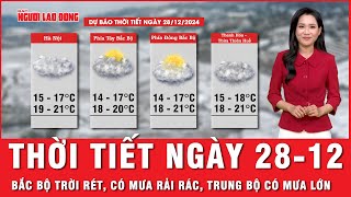 Thời tiết ngày 28-12: Bắc Bộ trời rét, có mưa rải rác, Trung Bộ có mưa lớn | Thời sự