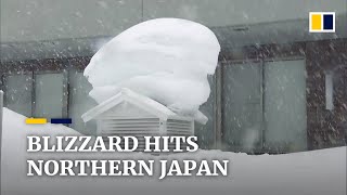 Trains and flights cancelled in Hokkaido from heavy snow in northern Japan