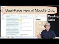 Dual-Page view of Moodle Quiz Cambridge Exam Reading Tasks