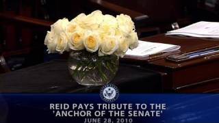 Reid Pays Tribute to the 'Anchor of the Senate'