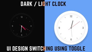 analog clock with dark mode and light mode using html css and java script