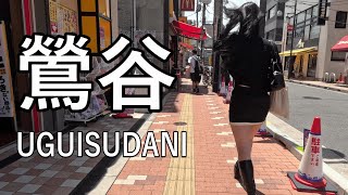 【4K】夜の街として人気のある鶯谷を散歩 Morning walking in UGUISUDANI of Tokyo, popular as a night town