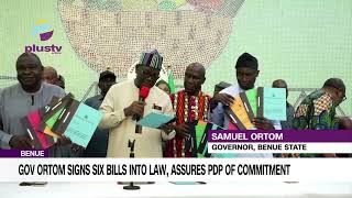 Benue State: Governor Ortom Signs Six Bills Into Law, Assures Of Commitment To PDP