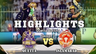 Quetta Gladiators Vs Islamabad United | Quetta Gladiators Batting Highlights | HBL PSL
