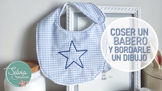 Coser un babero y bordarle un dibujo a máquina - patrón gratuito