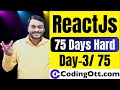 Day-3/75 - React JSX & Components | React Js and Next Js tutorial for beginners in hindi