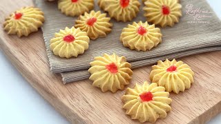 Cherry Butter Cookies ~ CNY cookies 樱桃牛油曲奇（家乡牛油饼）~ 过年饼