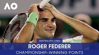 All 6 of Roger Federer's Championship-Winning Points | Australian Open