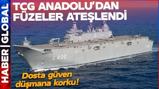 TCG Anadolu'dan Füzeler Ateşlendi! Tarihte Bir İlk! Tüylerinizi Diken Diken Edecek Görüntüler