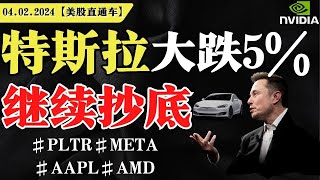 美股大跌，贸易战关税冲击继续？特斯拉大跌5%，继续抄底？英伟达生死一线？【美股直通车】2025.02.04 #sam谈美股 #美股分析 #tsla #nvda #特斯拉 #英伟达