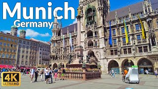 4k Walking Tour of Munich, Germany (Ultra HD 60fps) - Sunny City Tour