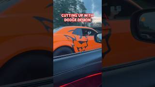 CUTTING UP IN TRAFFIC WITH DODGE DEMON #chicago #dodge #challenger #hellcat #shorts