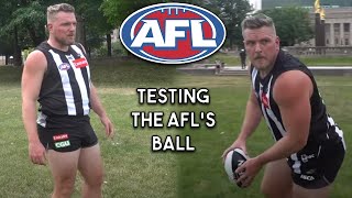 Pat McAfee Tests The Australian Football League's Ball