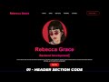 Complete Responsive Portfolio Website using HTML CSS and JavaScript | Header Section Code