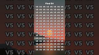 Find 5V -  Test your high visual skills by finding the hidden number in 9 secs #trendingshorts