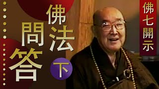 佛法問答【下】 佛七開示 - 顯明老法師【法雨剪影】