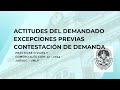 Actitudes del demandado: Allanamiento y transacción. Excepciones y Contestación de la demanda