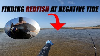 Finding Redfish At Negative Tide