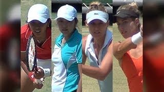 福岡国際女子テニス2012 ＳＦ 井上/米村 VS Ｍアダムチャック/Ｓベンソン