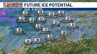 Ice Threat Sunday in Tennessee