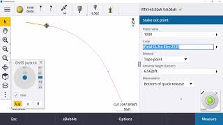 Staking a line in Trimble Access