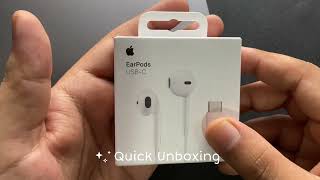 Apple Type-C Earpods : Unboxing and First Impressions 2023 #apple #earpods #appleproductreview