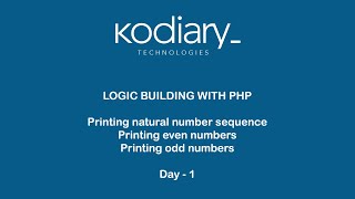 Maths Logic Building With PHP - Day1 - Printing even and odd numbers