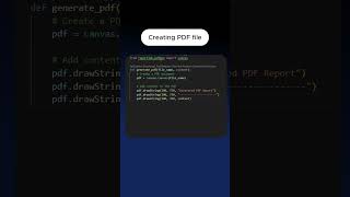Create PDF Files with Python | Simple PDF Generation Guide #pythonprogramming