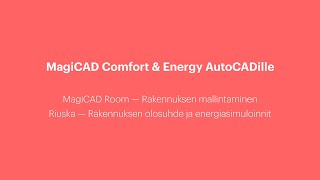 MagiCAD Comfort \u0026 Energy AutoCADille — Demo