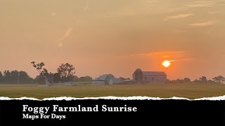 Foggy Farmland Sunrise Ambience