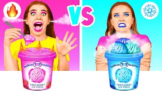 Hot vs Cold Food Challenge | Funny Food Situations by BaRaDa