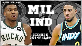 Milwaukee Bucks vs Indiana Pacers Full Game Highlights | Dec 13 | 2024 NBA Season