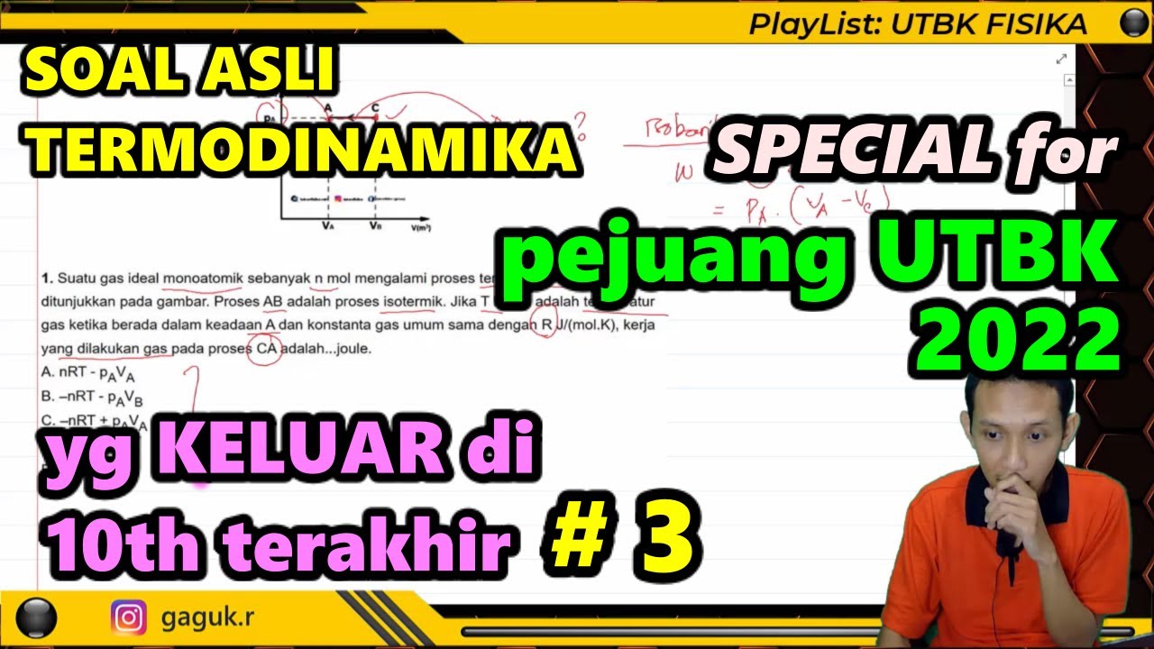 LATIHAN SOAL UTBK 2022 FISIKA || Pembahasan Materi TERMODINAMIKA KELAS ...