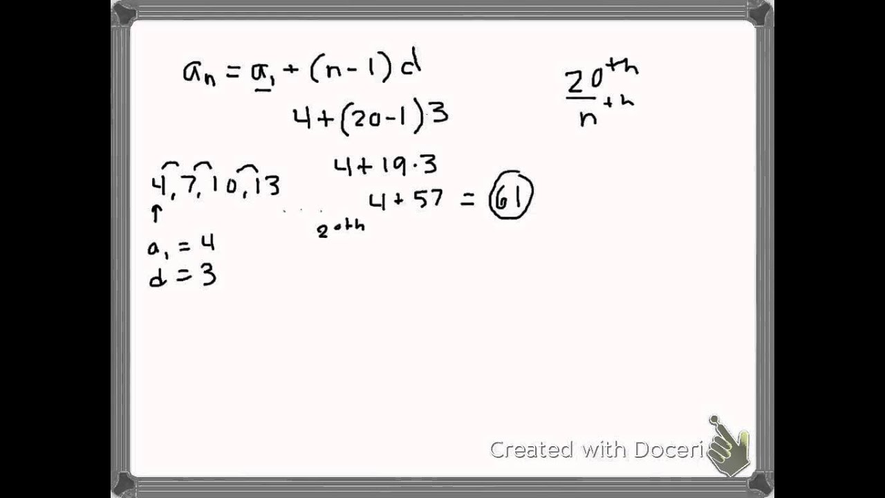 Finding The Nth Term Of An Arithmetic Sequence - YouTube