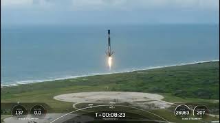 SpaceX booster landing in Cape Canaveral