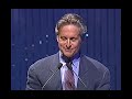 michael douglas introduces edgar bronfman jr. at apla s commitment to life ix fundraiser 7 18 96