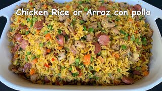 how to make arroz con pollo or chicken rice