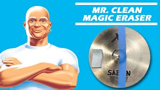 Magic Eraser on Cymbals?! Let's try it! DIY Drummer #spazapproved #cymbals