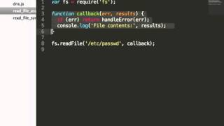 Node Tuts Episode II The Standard Callback Pattern
