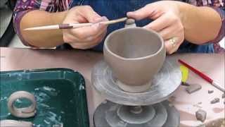 Ceramics II  Attaching Handles on Pinch Cup Forms