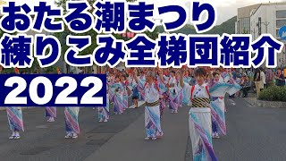 2022年おたる潮まつり参加梯団につき、元小樽市民の30代おじさんが僭越ながらすべて紹介させていただく【練りこみ】【山車】【潮音頭】