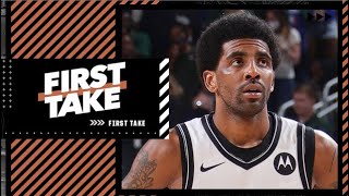 First Take reacts to Sean Marks saying Kyrie can’t rejoin Nets until he can be a