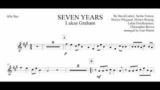 Seven Years - Lukas Graham - Alto Sax and easy Piano