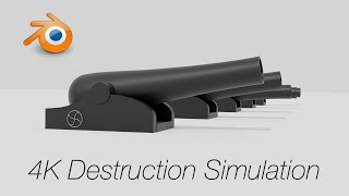 Huge 4K Destruction Simulation with Cannons