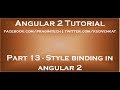 Style binding in angular 2