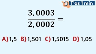 Combien vaut 3,0003 / 2,0002 ?