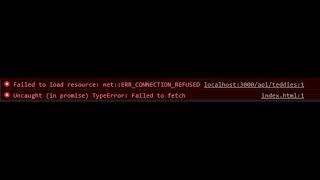Failed to fetch, Error connection refused (API) #javascript #js #api #failedtofetch